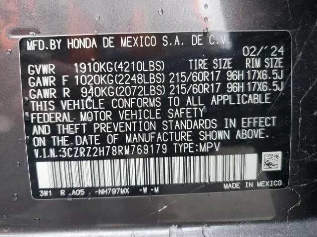 2024 HONDA HR-V EXL  