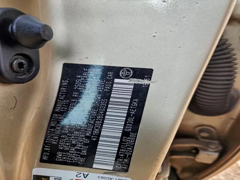 2011 TOYOTA AVALON BASE  