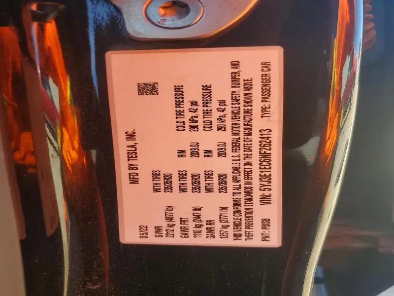 2022 TESLA MODEL 3   