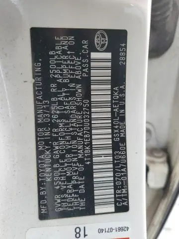 2013 TOYOTA AVALON BASE  
