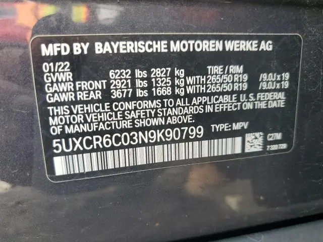 2022 BMW X5 XDRIVE40I  