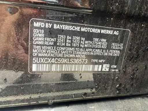 2019 BMW X7 XDRIVE50I  