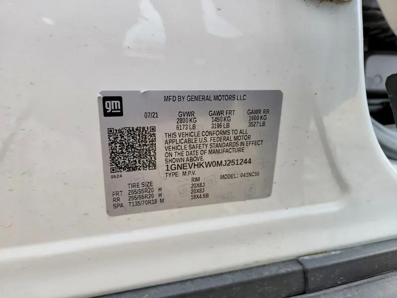 2021 CHEVROLET TRAVERSE LT  