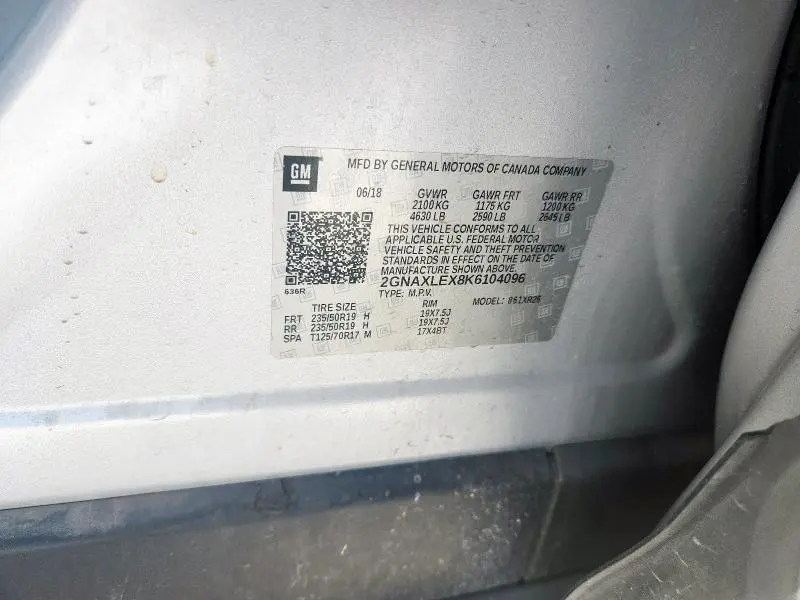 2019 CHEVROLET EQUINOX LT  
