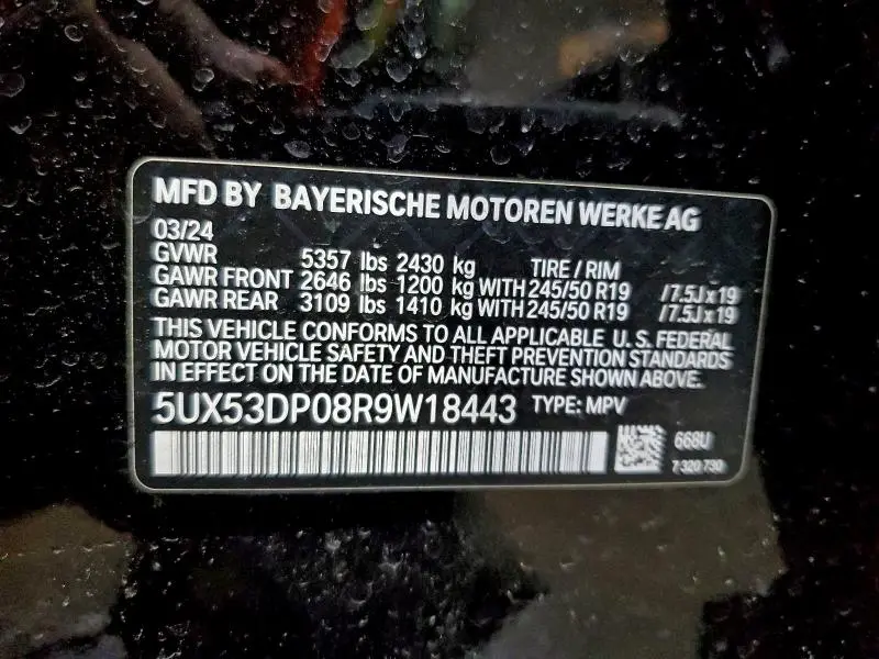 2024 BMW X3 XDRIVE30I  