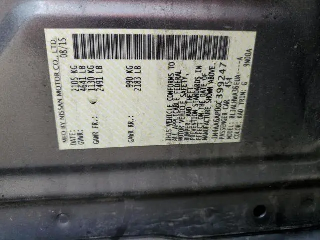 2016 NISSAN MAXIMA 3.5S  