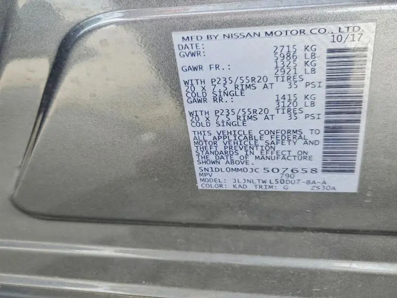 2018 INFINITI QX60 BASE  