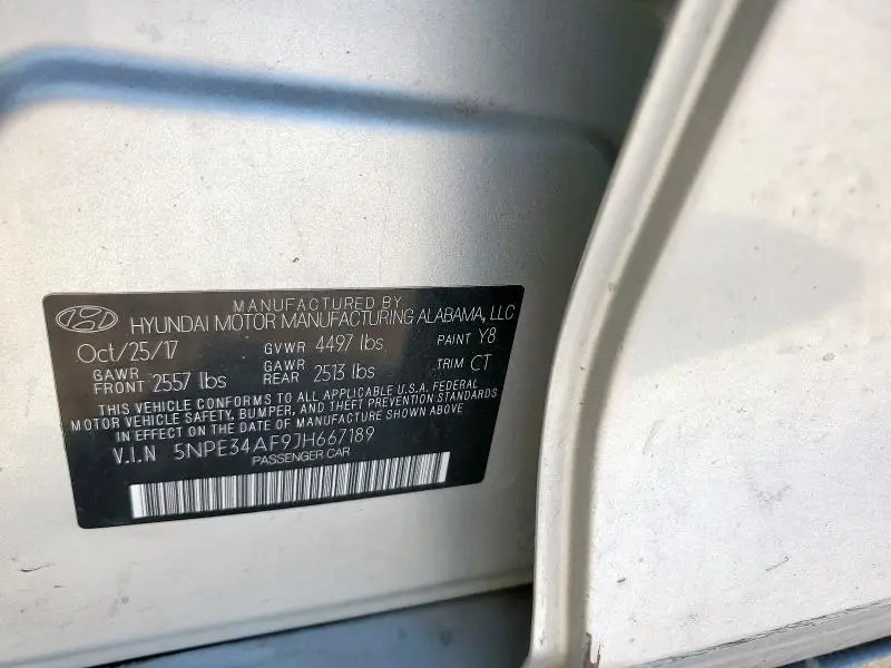 2018 HYUNDAI SONATA SPORT  