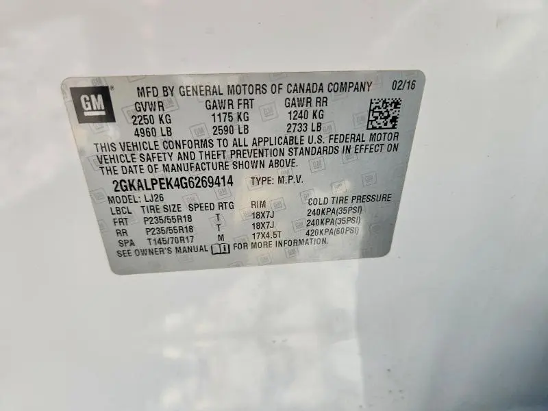 2016 GMC TERRAIN SLT  