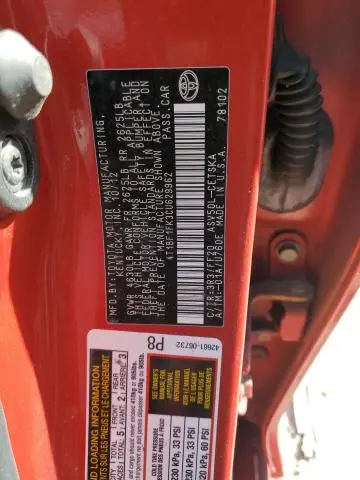 2012 TOYOTA CAMRY BASE  