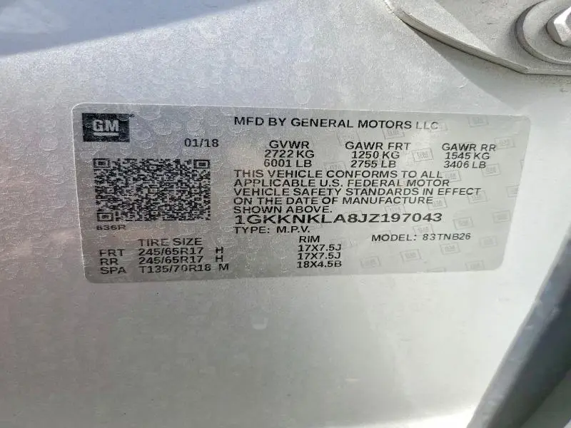 2018 GMC ACADIA SLE  