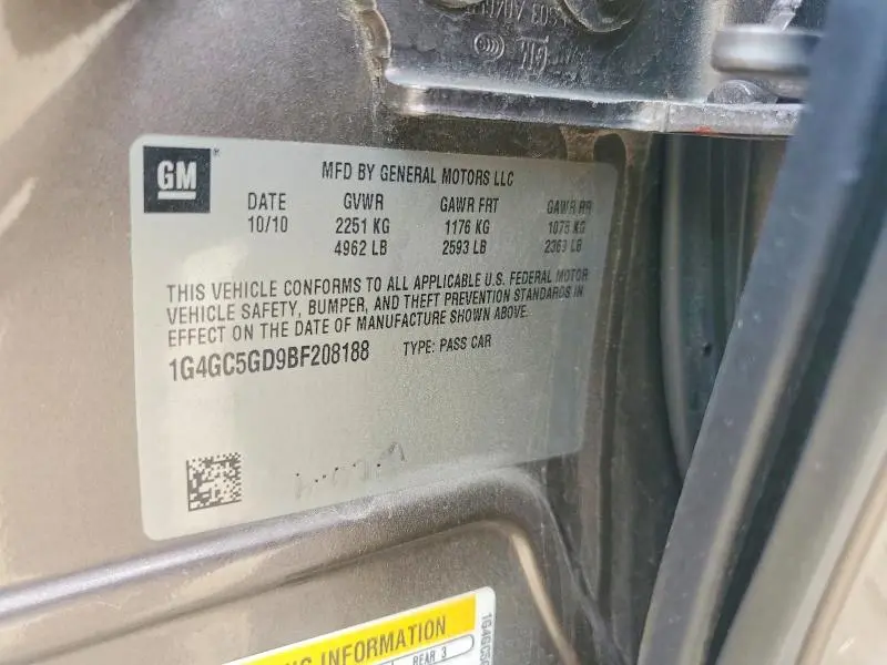 2011 BUICK LACROSSE CXL  