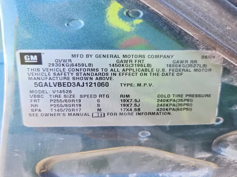 2010 BUICK ENCLAVE CXL  