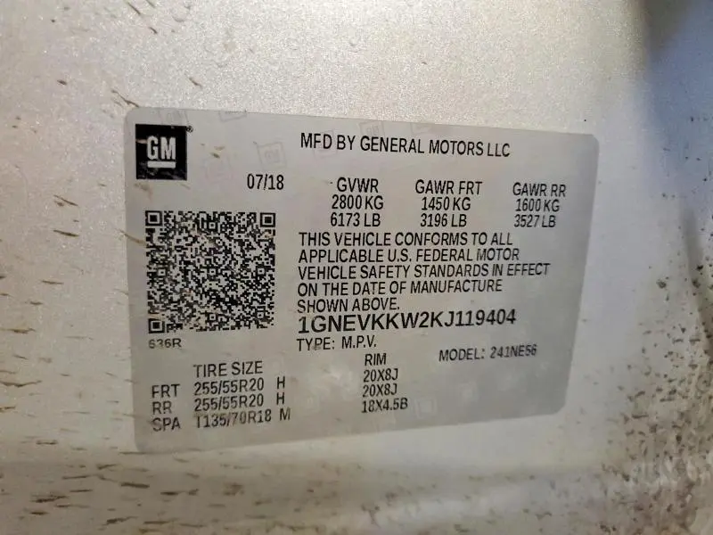 2019 CHEVROLET TRAVERSE PREMIER  
