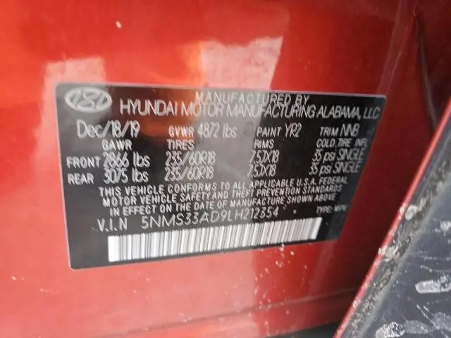 2020 HYUNDAI SANTA FE SEL  