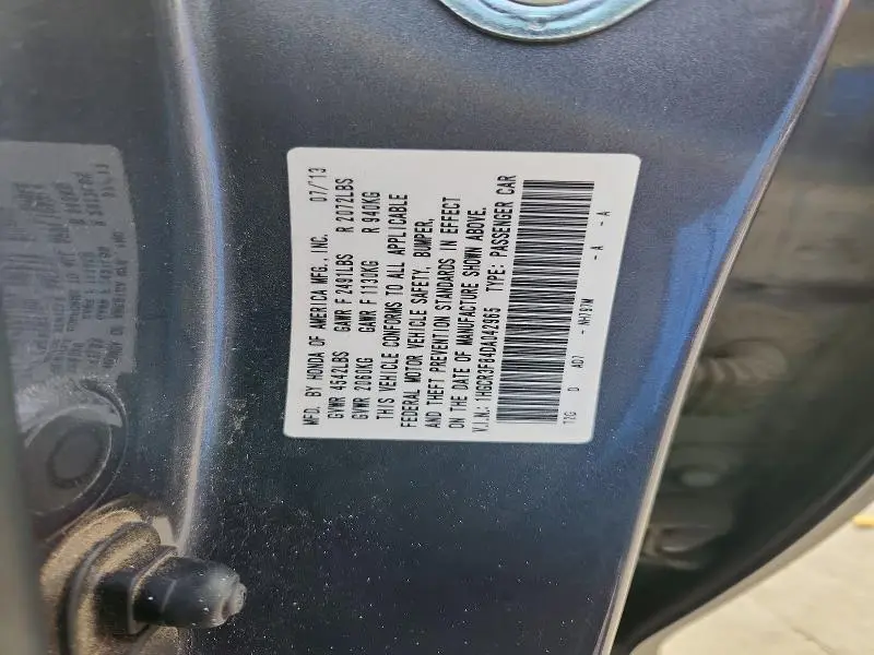 2013 HONDA ACCORD EXL  
