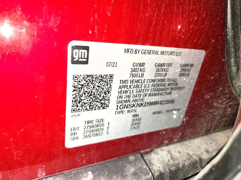 2021 CHEVROLET TAHOE K1500 LT  