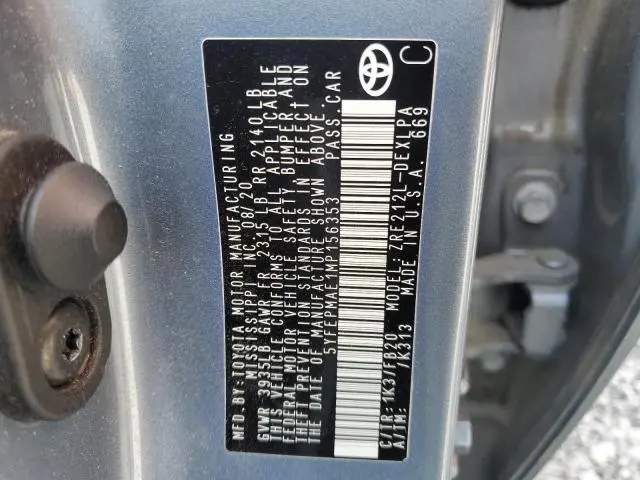 2021 TOYOTA COROLLA LE  