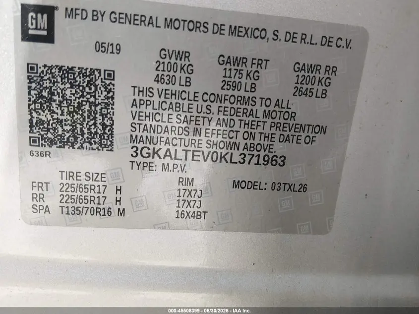 2019 GMC TERRAIN SLE
