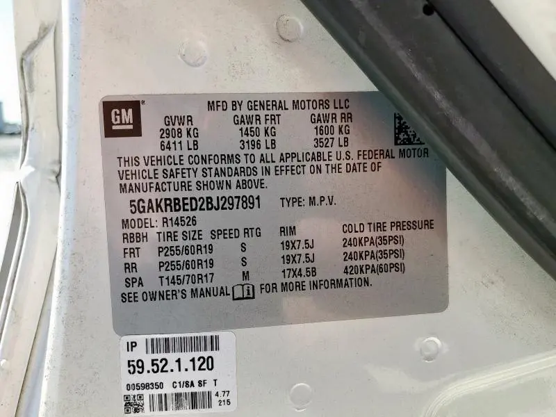 2011 BUICK ENCLAVE CXL