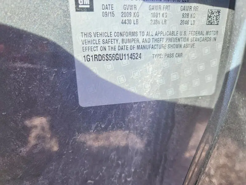 2016 CHEVROLET VOLT LTZ  