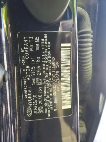 2011 HYUNDAI GENESIS 4.6L  