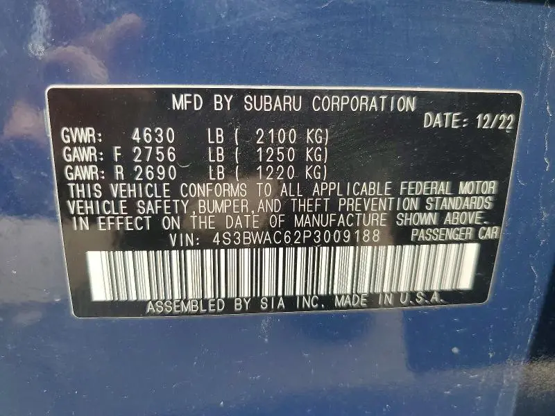 2023 SUBARU LEGACY PREMIUM  