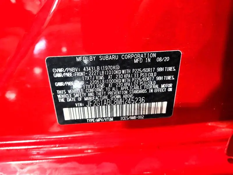 2021 SUBARU CROSSTREK   