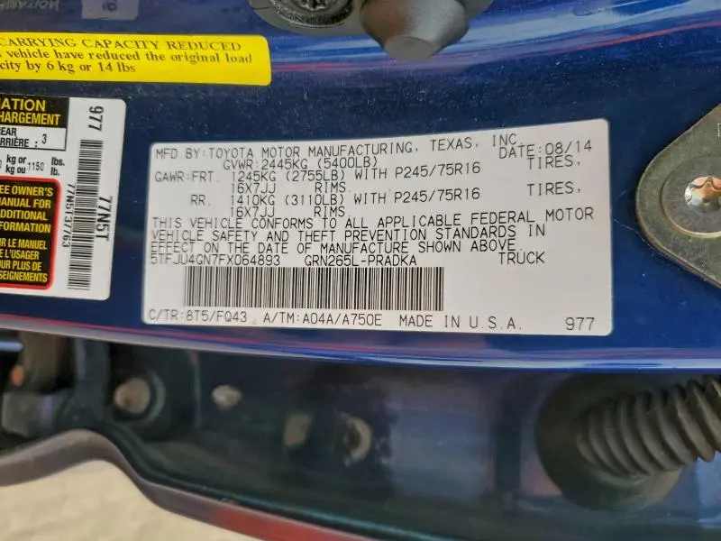 2015 TOYOTA TACOMA DOUBLE CAB PRERUNNER  