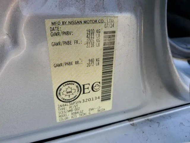 2015 NISSAN ALTIMA 2.5  