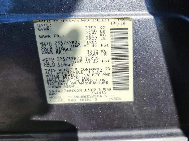 2018 NISSAN MURANO SL  