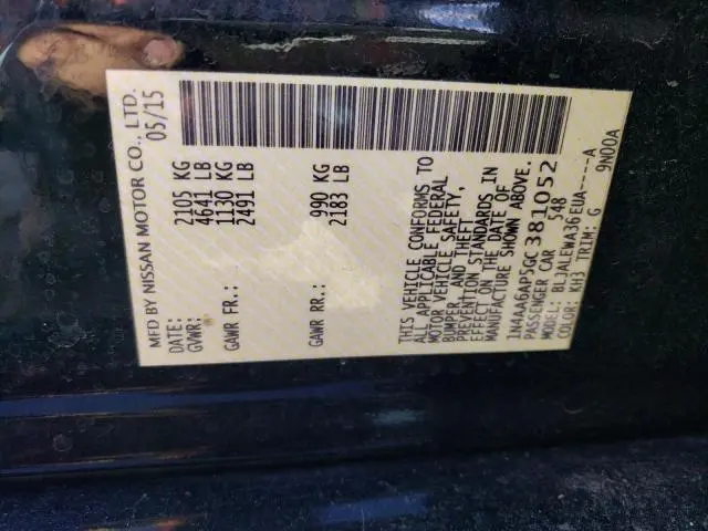 2016 NISSAN MAXIMA 3.5S  