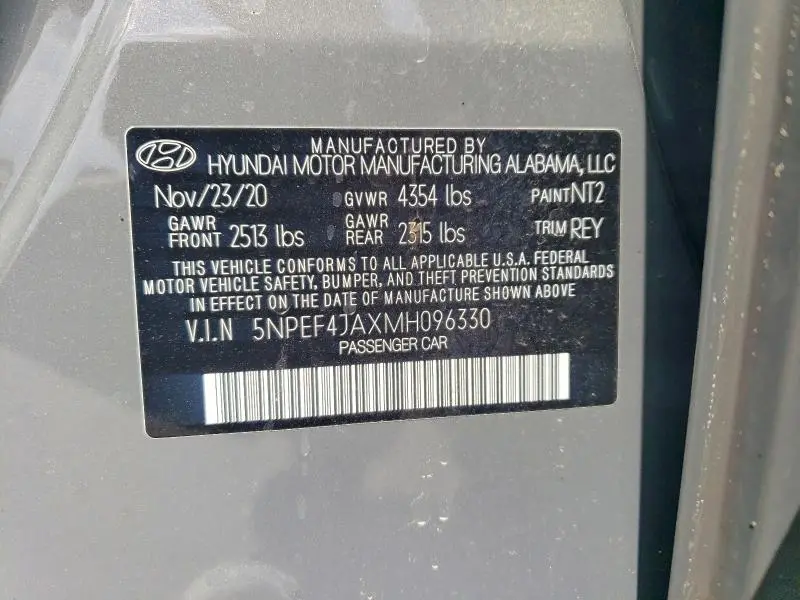 2021 HYUNDAI SONATA SEL  