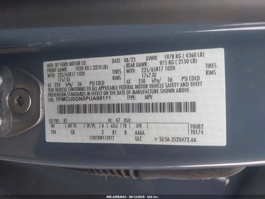 2023 FORD ESCAPE ACTIVE