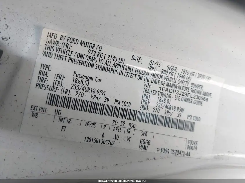 2015 FORD FOCUS TITANIUM