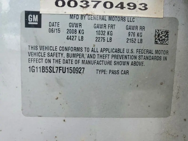 2015 CHEVROLET MALIBU LS  