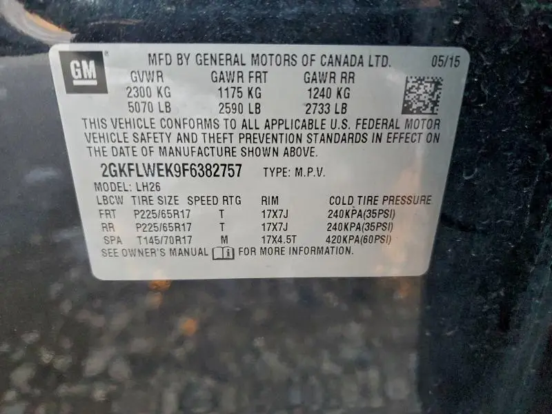 2015 GMC TERRAIN SLE  