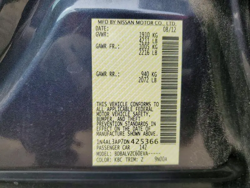 2013 NISSAN ALTIMA 2.5  