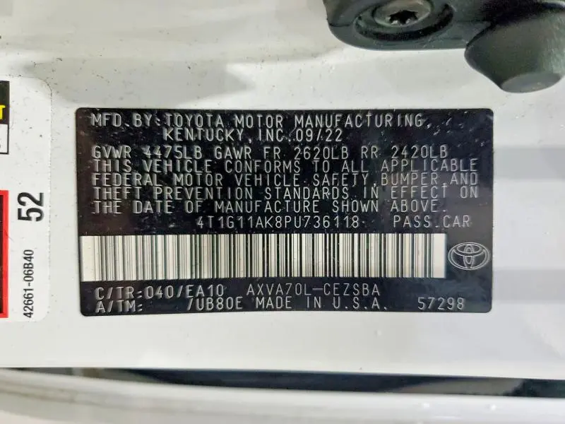 2023 TOYOTA CAMRY SE  