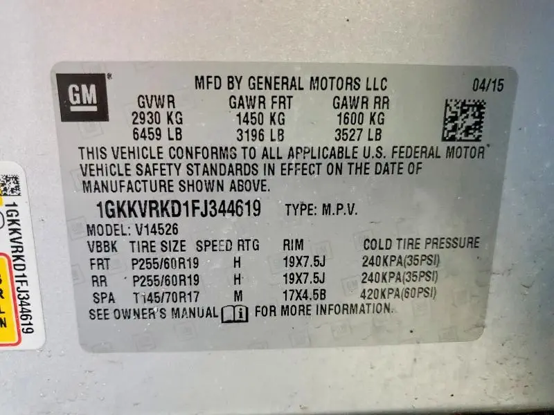2015 GMC ACADIA SLT-1  