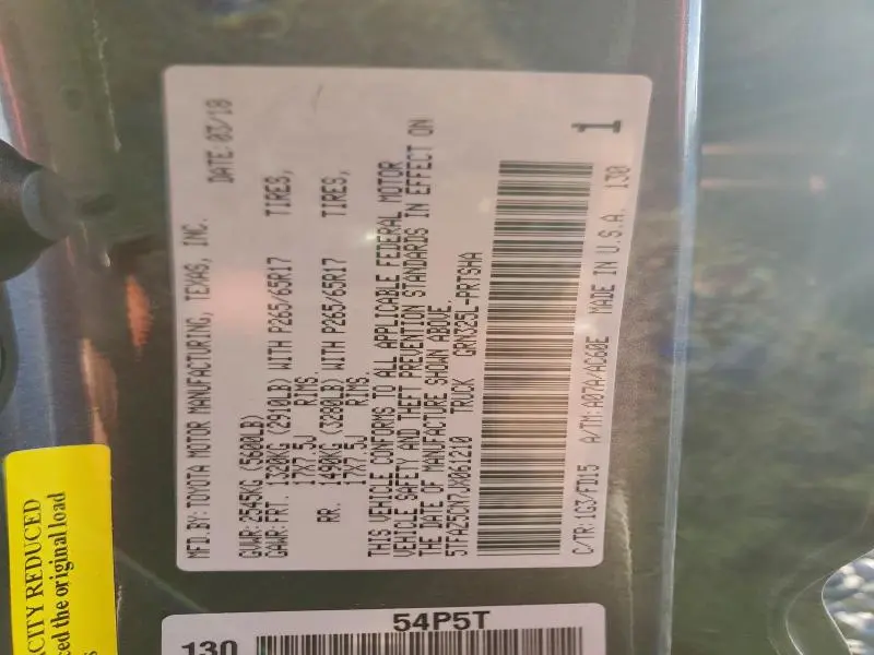 2018 TOYOTA TACOMA DOUBLE CAB  