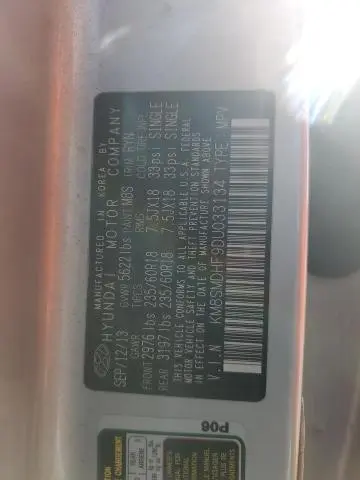 2013 HYUNDAI SANTA FE GLS  