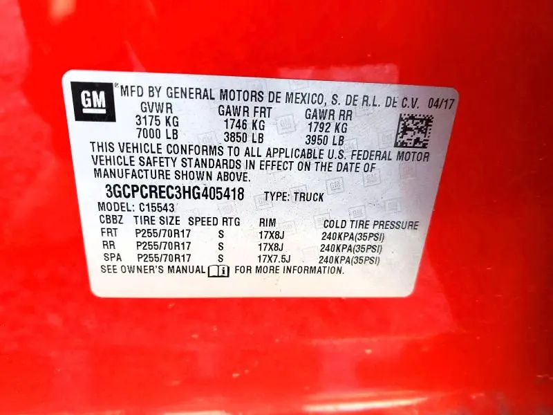 2017 CHEVROLET SILVERADO C1500 LT  