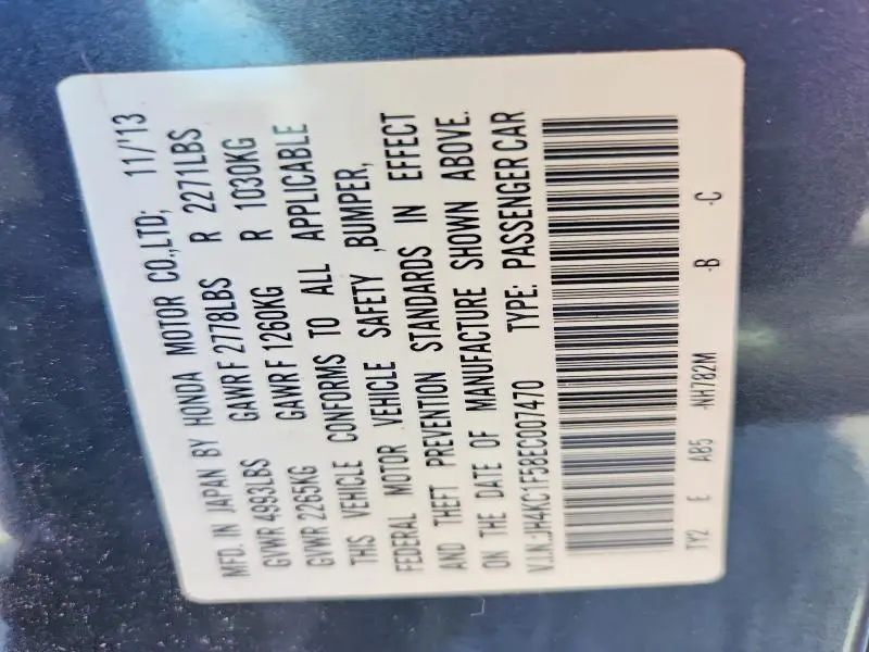 2014 ACURA RLX TECH  