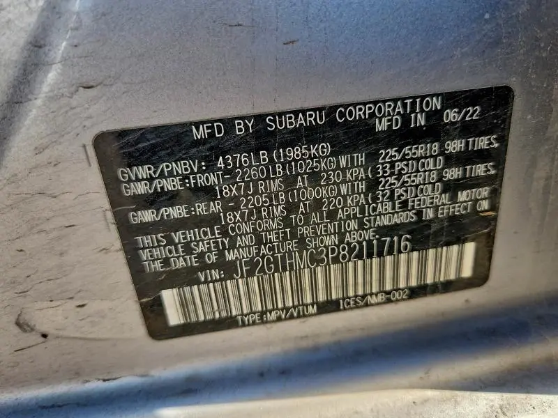 2023 SUBARU CROSSTREK LIMITED  