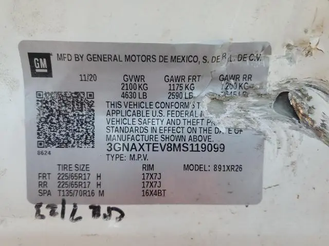 2021 CHEVROLET EQUINOX LT  