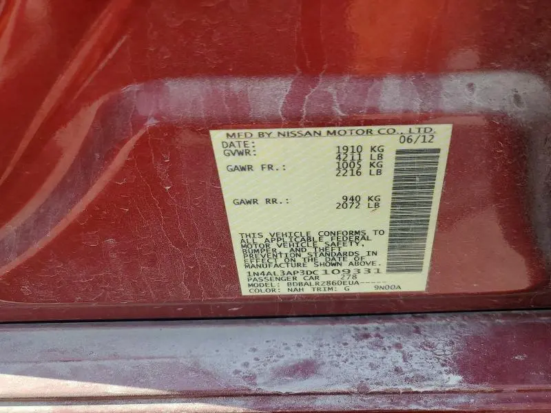 2013 NISSAN ALTIMA 2.5  