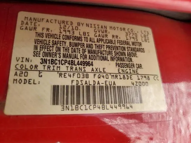 2011 NISSAN VERSA S  