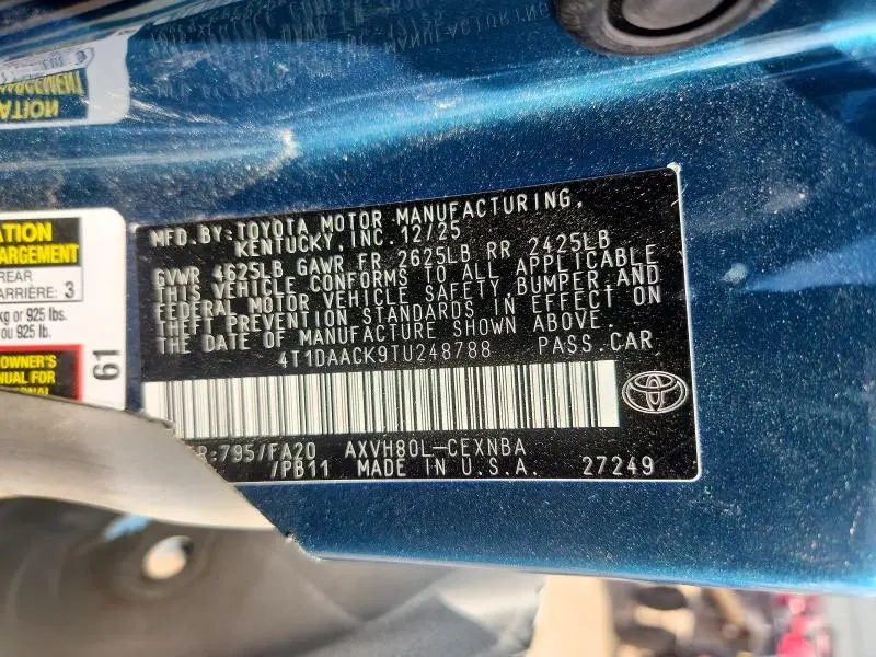 2026 TOYOTA CAMRY LE  