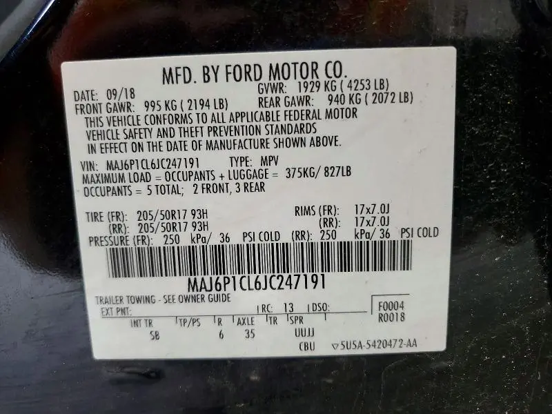 2018 FORD ECOSPORT SES  